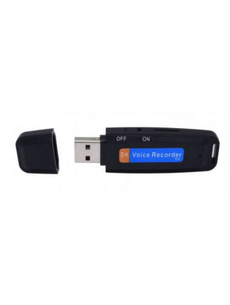 Mini clé USB enregistreur 8gb couleur gris/noir